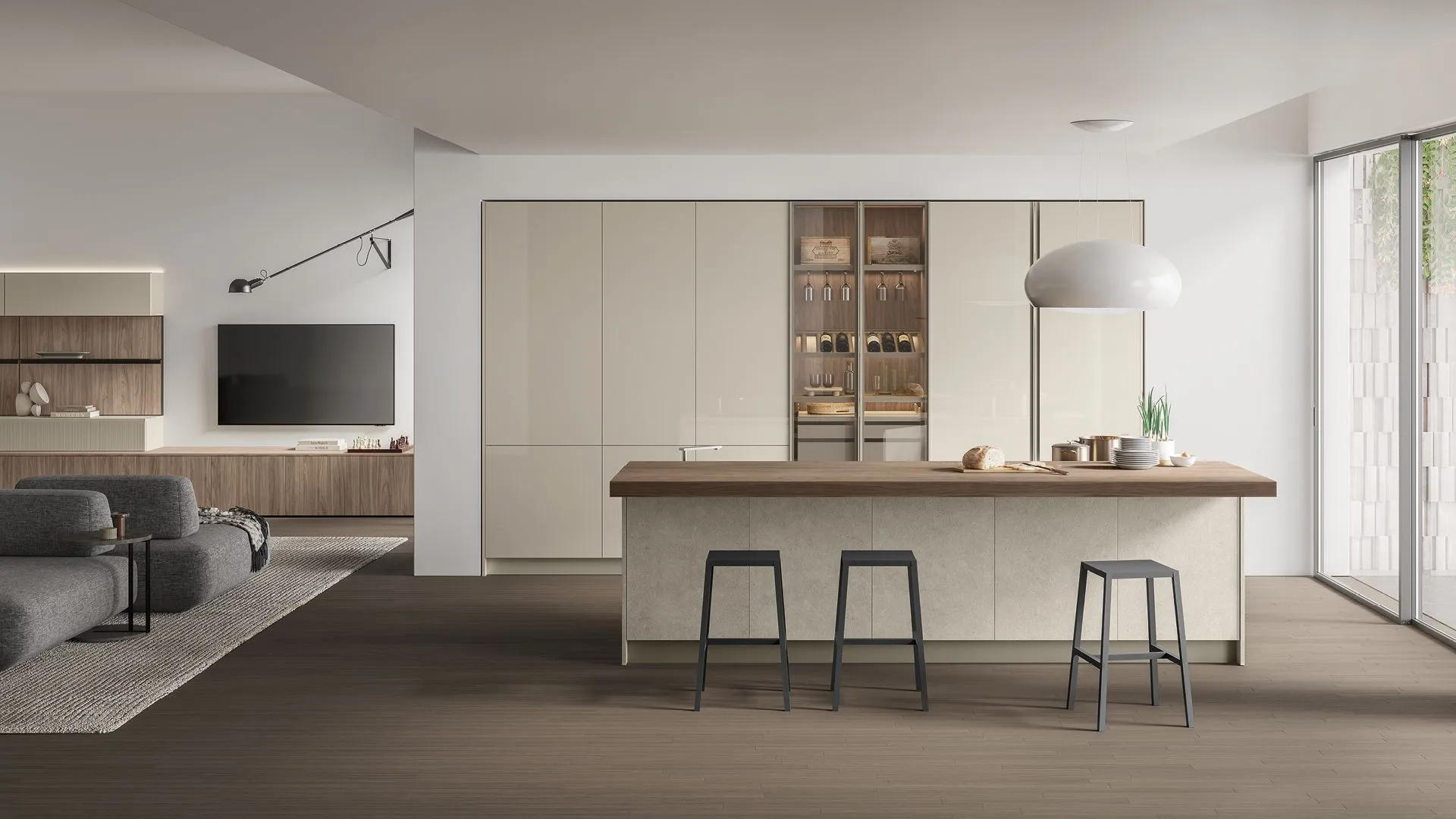 Aliant 2 Noce Eucalipto, Canapa, top Neolith Shilin